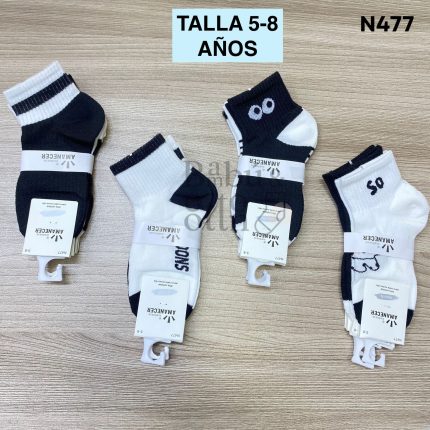 N477 TOBILLERA NIÑO 5-8 AÑOS ALGODÒN S/ 22. 00 SOLES