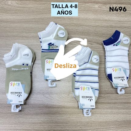 N496 NIÑO 4-8 AÑOS TALONERA ALGODÓN s/ 21. 00 SOLES