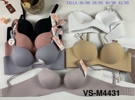 Cod. VS -M4431     BRASIER  SIN ARO LATEX COPA C -  03 BROCHES        S/. 95.00 soles la DOCENA