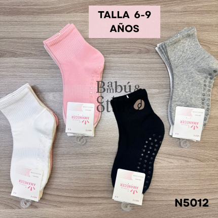 N5012 NIÑA ALGODÓN 6-9 AÑOS ANTIDESLIZANTE S/ 27. 50 SOLES la DOCENA