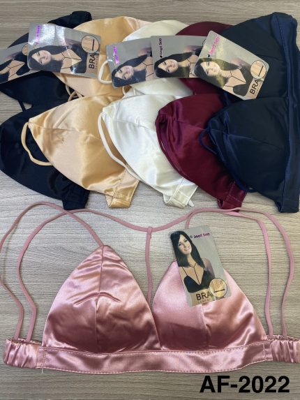 AF-2022    BRALET DAMA SATÉN SEDA CON TIRAS      S/ 85. 00 SOLES