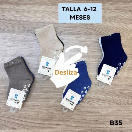 B35    BEBE  6-12 MESES ALGODÓN con ANTIDESLIZANTE      S/ 24. 50 SOLES la DOCENA