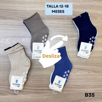 B35    BEBE  12-18  MESES ALGODÓN con ANTIDESLIZANTE      S/ 24. 50 SOLES la DOCENA