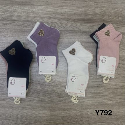 Y792   TOBILLERA NIÑA/NIÑO ALGODON CON DISEÑO COLOR ENTERO    S/ 25.00 SOLES la DOCENA