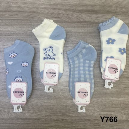 Y766 TALONERA NIÑA PASTELES ALGODÓN con DISEÑO     S/ 25.00 SOLES la DOCENA