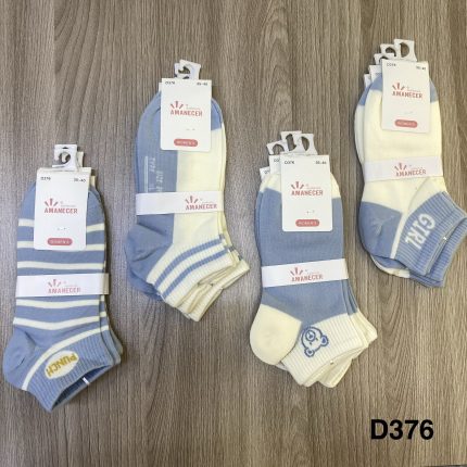 D376   TOBILLERAS PASTELES DAMA ALGODÓN      S/ 26.00 SOLES la DOCENA