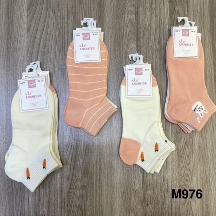 M976  TOBILLERAS DAMA PASTELES CON DISEÑO ALGODON       S/ 26.00 SOLES la DOCENA