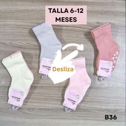 B36  BEBE  6-12 MESES ALGODÓN ANTIDESLIZANTE  S/ 24. 50 SOLES la DOCENA