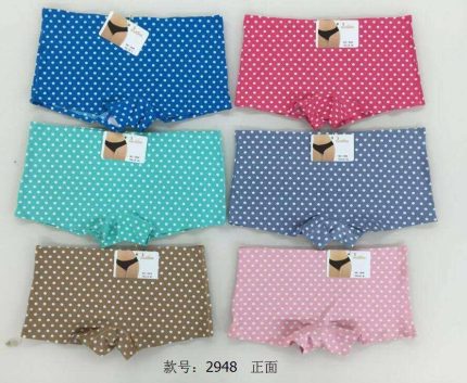 2948    BOXER DAMA CON PUNTOS DIFERENTES COLORES     S/ 55.00 SOLES la DOCENA