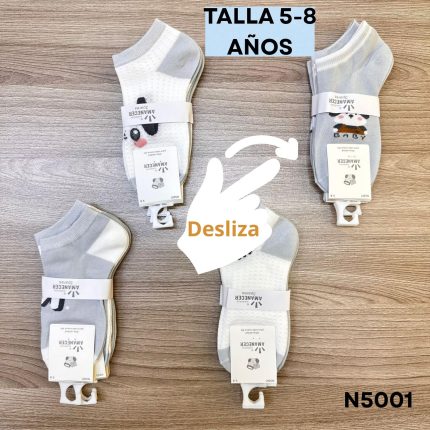 N5001      NIÑO TALONERA TALLA  5-8  AÑOS  ALGODÓN   CON DISEÑO       S/. 23.50 SOLES DOCENA