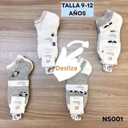 N5001      NIÑO TALONERA TALLA  9-12   AÑOS  ALGODÓN   CON DISEÑO       S/. 23.50 SOLES la DOCENA