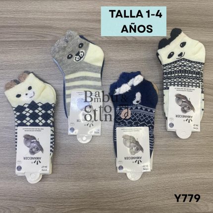Y779    TALONERA NIÑO CON OREJAS ALGODÓN      S/. 24.00  SOLES la DOCENA