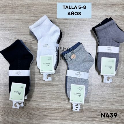 N439 MEDIAS ANTIBACTERIALES NIÑO TALLA 5-8 AÑOS a S/ 27. 00 SOLES