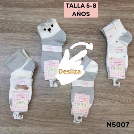 N5007    TOBILLERA NIÑA CON OREJAS ALGODON  TALLA 5-8 AÑOS      S/. 23.50  SOLES la DOCENA